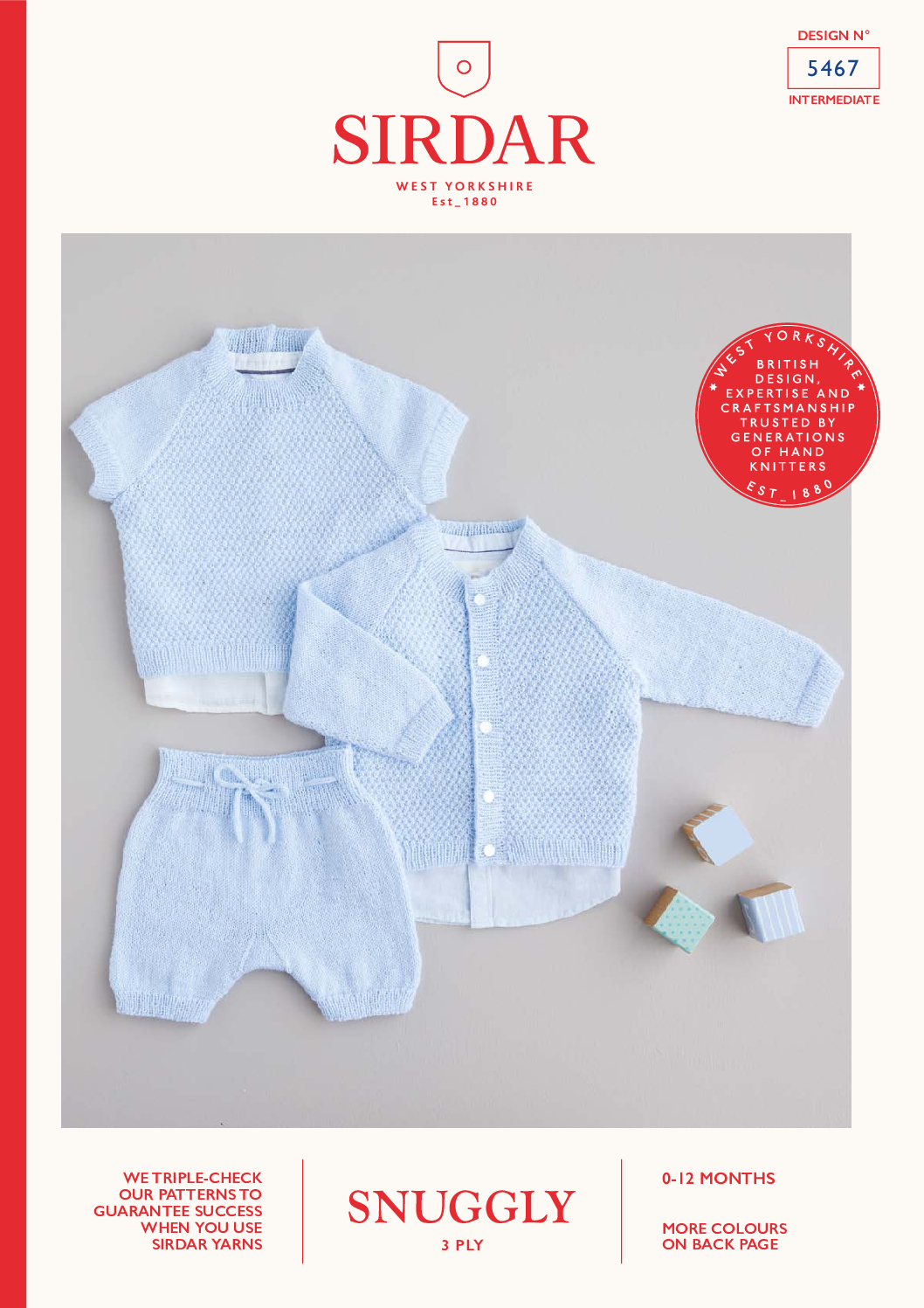 Three-Piece Outfit in Snuggly 3ply (5467)