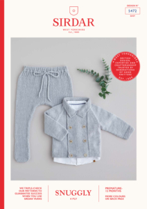 Collared Jacket & Tights in Snuggly 4ply (5472)