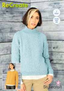 Stylecraft Round & Funnel Neck Sweaters in ReCreate DK 9859