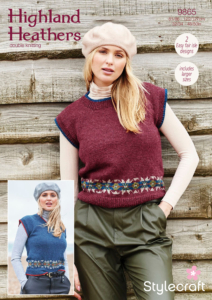 Stylecraft Round & V Neck Tank Tops in Highland Heathers DK 9865