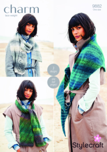 Stylecraft Scarves in Charm 4ply 9882