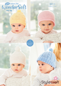 Stylecraft Hats in Wondersoft 3ply 9913