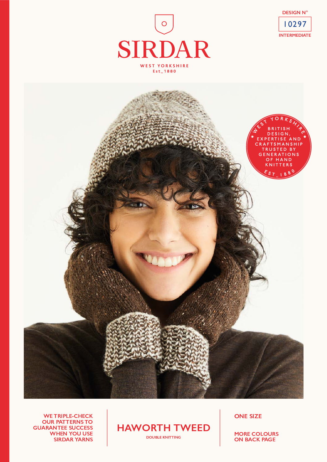 Contrast Hat & Mitts in Sirdar Haworth Tweed DK 10297