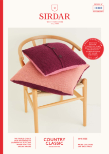 Colour Pop Button Back Cushions in Sirdar Country Classic DK 10303