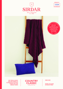 Colour Pop Blanket & Cushion in Sirdar Country Classic DK 10304