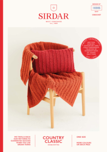Crochet Blanket & Cushion in Sirdar Country Classic DK 10305