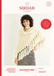 Poncho Tassel Wrap in Sirdar Adventure Super Chunky 10318