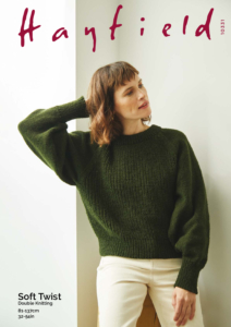 Balloon Sleeve Crop Sweater in Hayfield Soft Twist DK (10331)