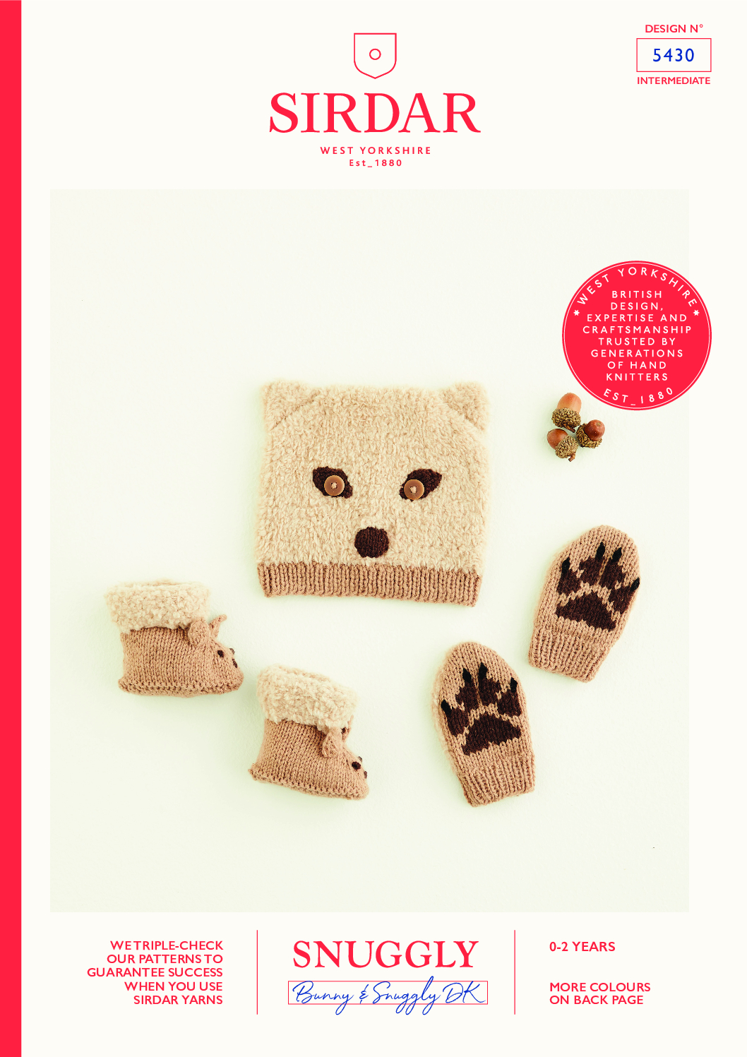 Foxy Hat, Mittens & Booties in Sirdar Snuggly DK (5430)