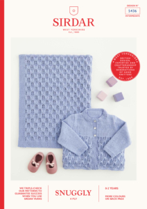Bluebell Wood Cardigan & Blanket in Sirdar Snuggly 4ply (5436)