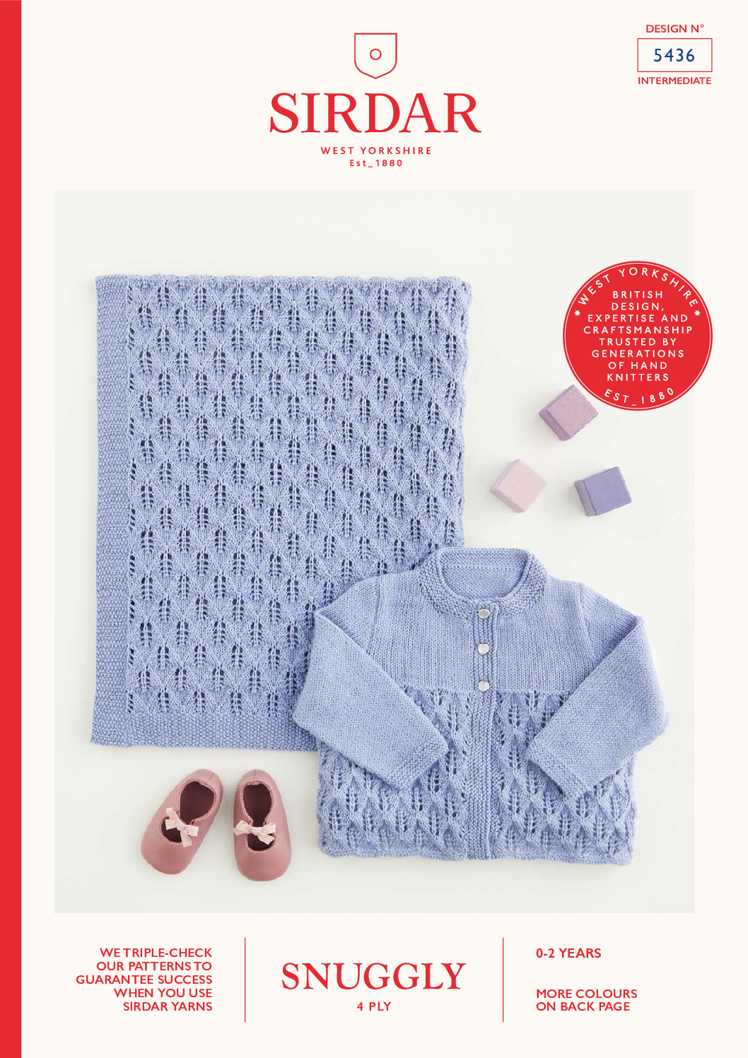 Bluebell Wood Cardigan & Blanket in Sirdar Snuggly 4ply (5436)