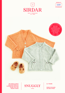 Owl Cardigans in Sirdar Snuggly 4ply (5439)