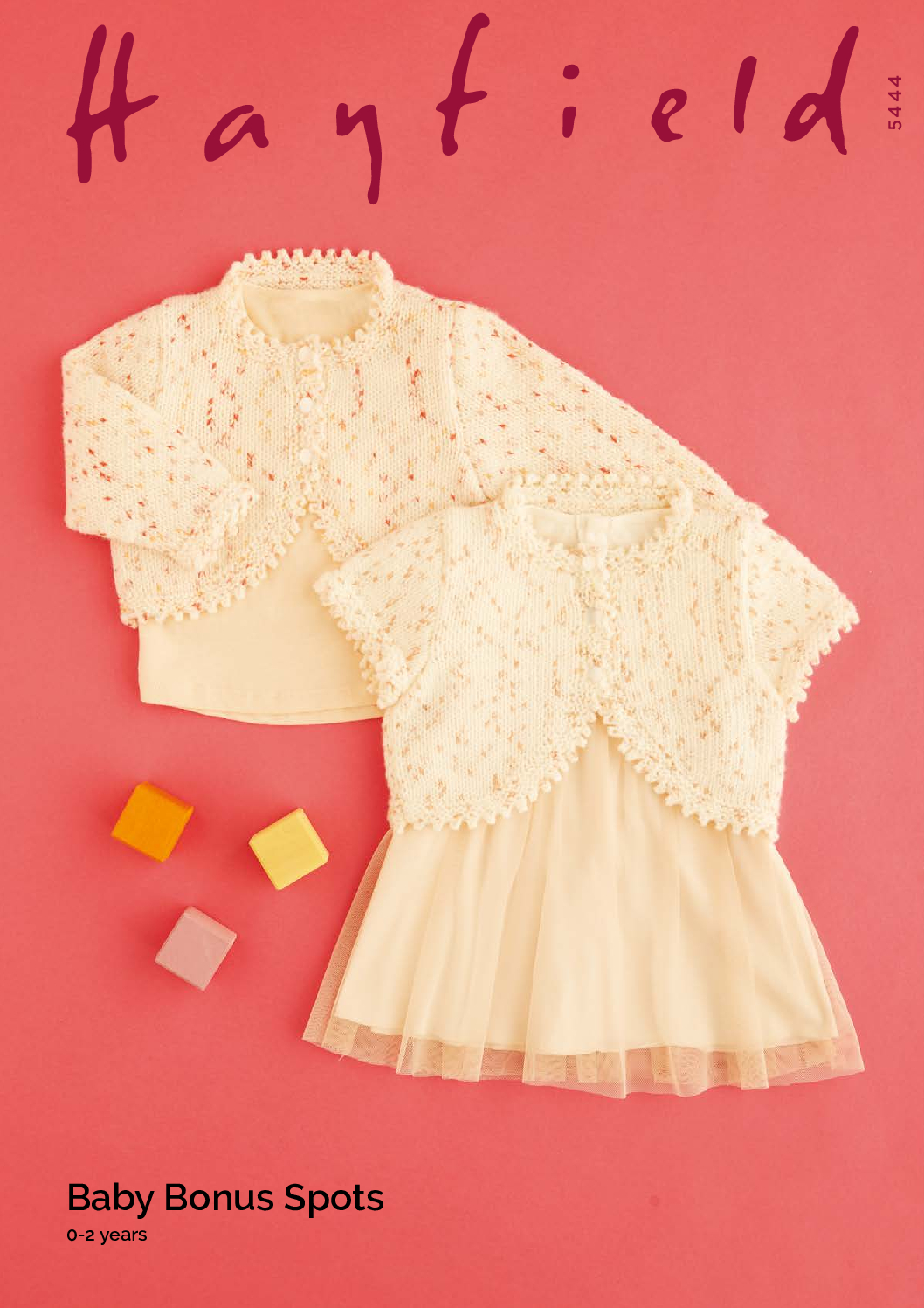 Spotty Picot Trim Boleros in Hayfield Baby Bonus Spots (5444)