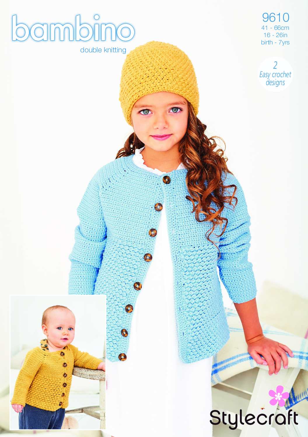 Stylecraft Crochet Cardigan & Hat in Bambino DK (9610)