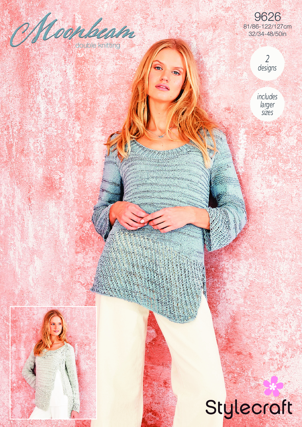 Stylecraft Cardigan & Jumper in Moonbeam DK 9626