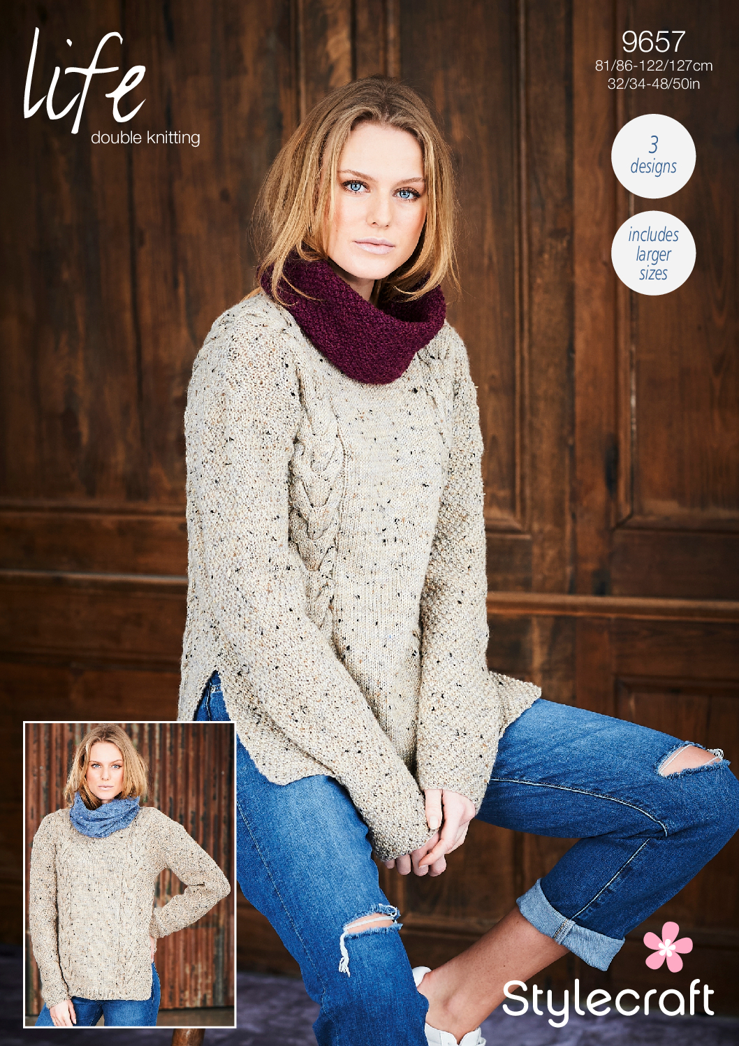 Stylecraft Sweater & Cowls in Life DK 9657