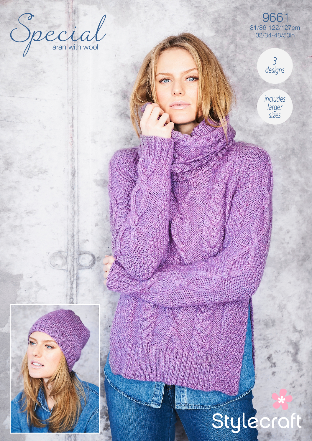 Stylecraft Sweater Cowl & Hat in Special Aran with Wool 9661