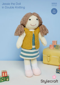 Stylecraft Knitted Jessie the Doll in DK 9668