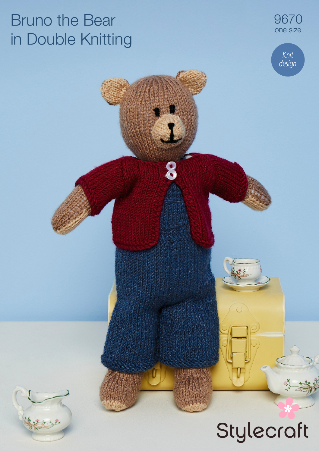 Stylecraft Knitted Bruno the Bear in DK 9670