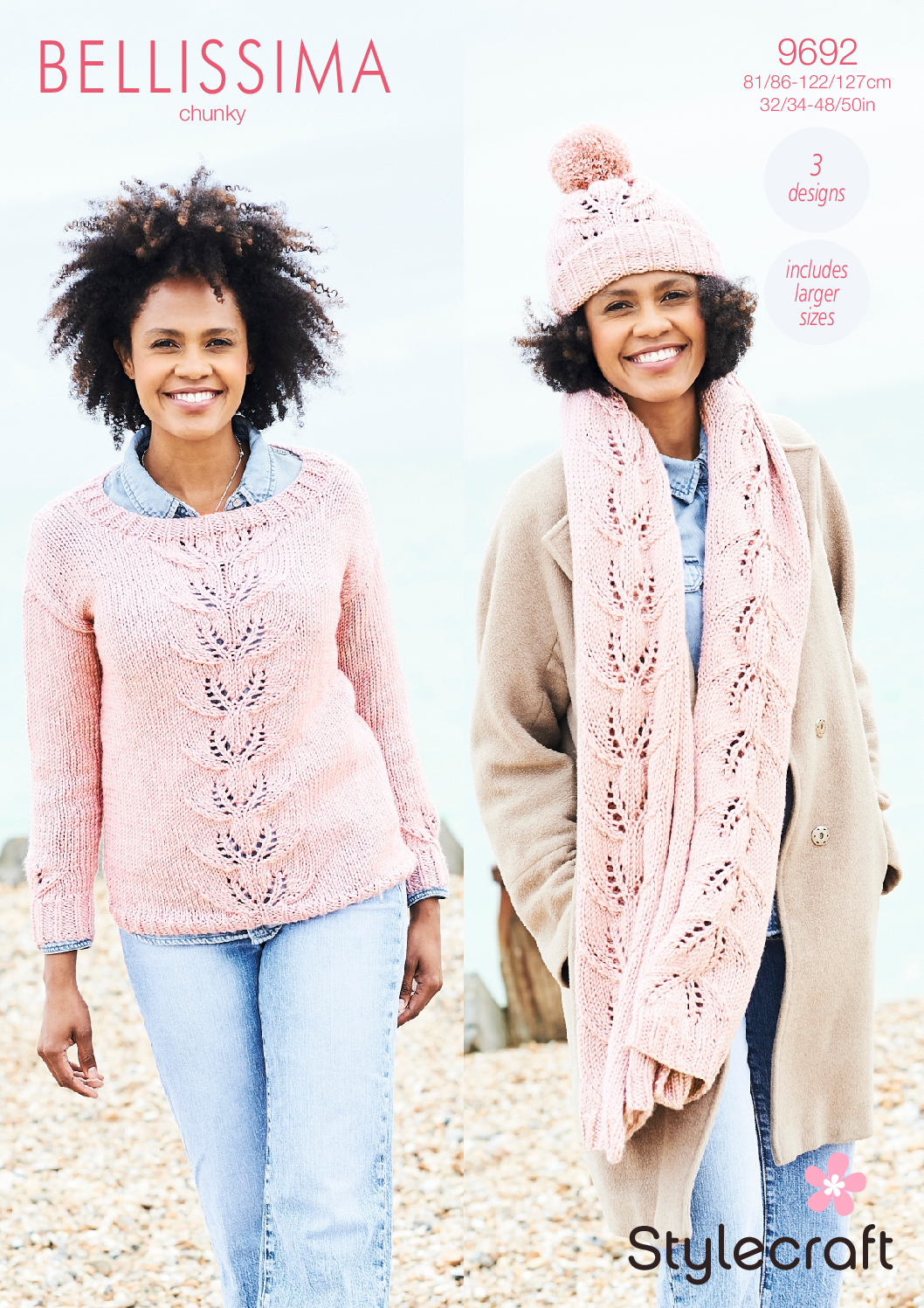 Stylecraft Sweater, Hat & Scarf in Bellissima Chunky 9692
