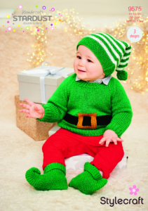 Stylecraft Baby Elf Outfit in Wondersoft Stardust DK 9575