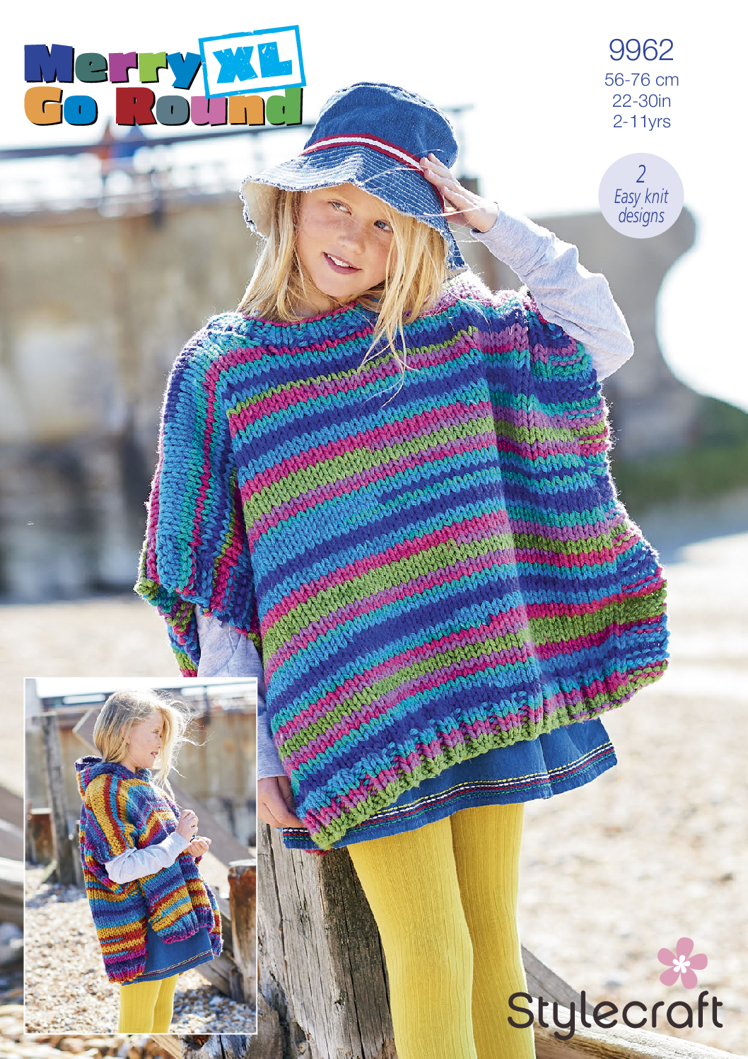 Stylecraft Ponchos in Merry Go Round XL 9962
