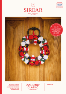 Christmas Pom Pom Festive Wreath in Sirdar Country Classic DK (10654)