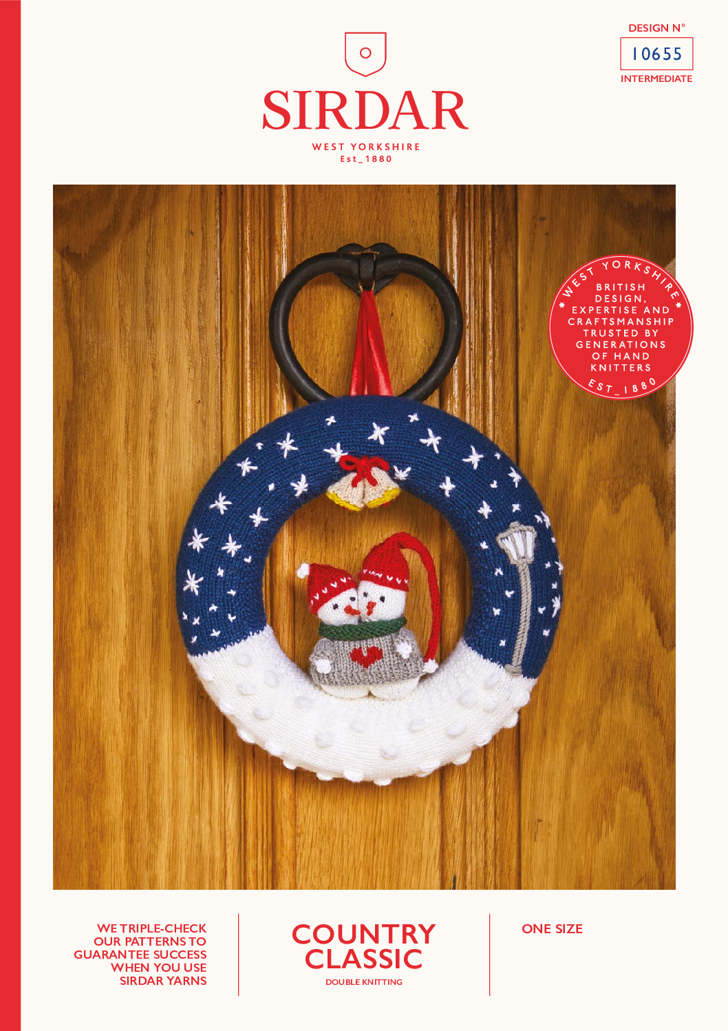 Christmas Snowman Festive Wreath in Sirdar Country Classic DK (10655)