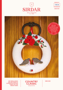 Christmas Crochet Robin Wreath in Sirdar Country Classic DK (10656)