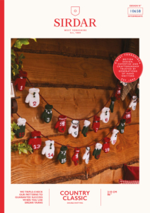 Christmas Hanging Mittens Advent Calendar in Sirdar Country Classic DK (10658)