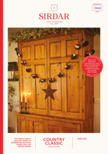 Christmas Pudding Festive Bunting in Sirdar Country Classic DK (10660)