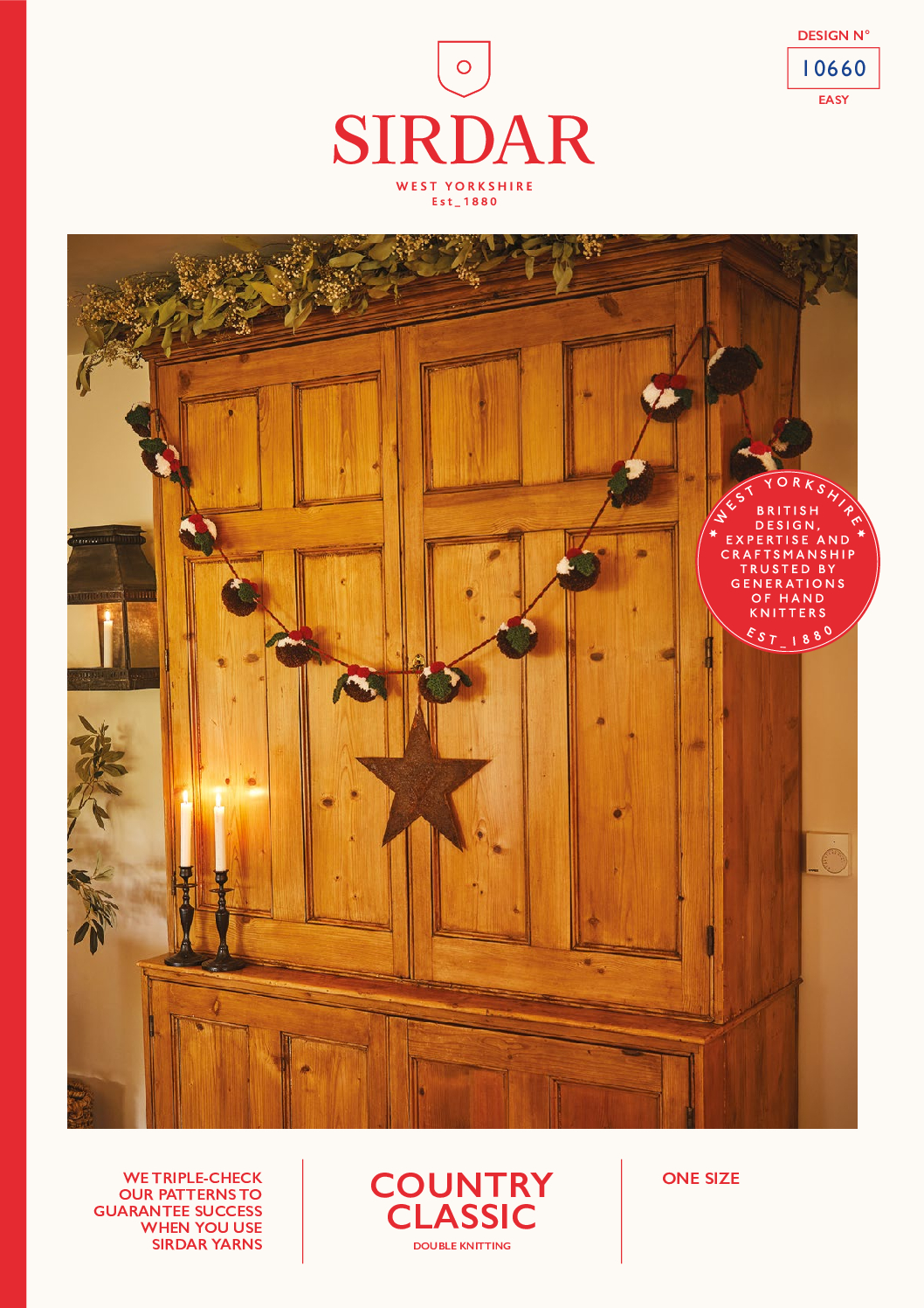 Christmas Pudding Festive Bunting in Sirdar Country Classic DK (10660)