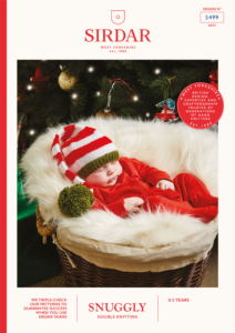 Baby Christmas Little Elf Pom Pom Hat in Sirdar Snuggly DK (5499)