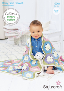 Stylecraft Daisy Field Blanket in Naturals - Bamboo & Cotton DK 10001