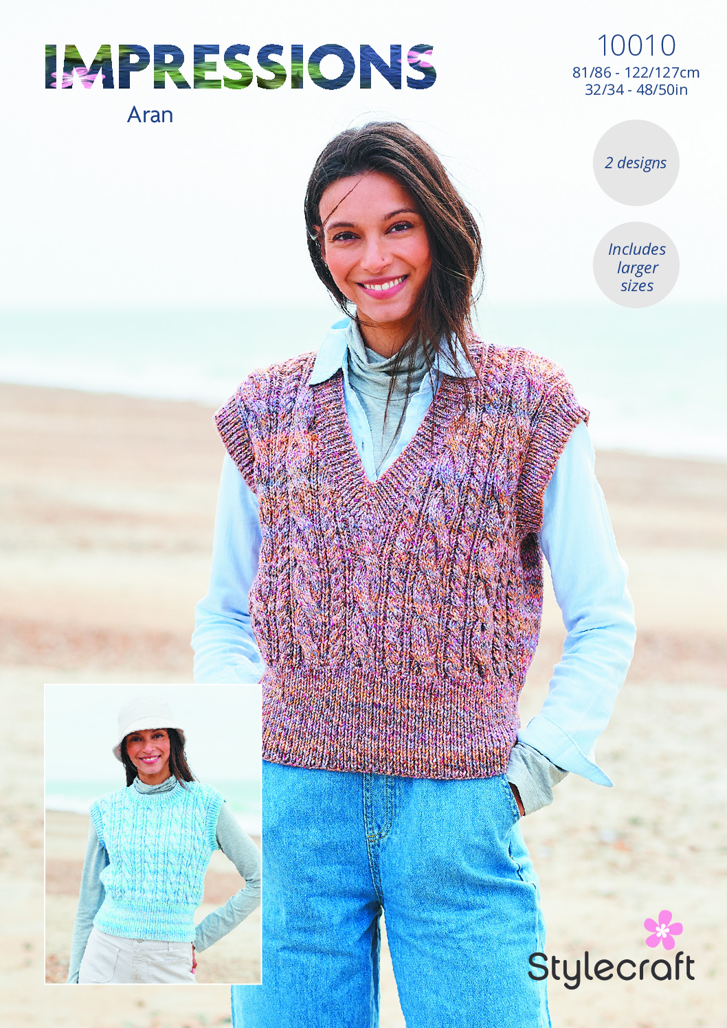 Stylecraft Tank Tops in Impressions Aran 10010