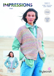 Stylecraft Cardigan & Waistcoat in Impressions Aran 10011