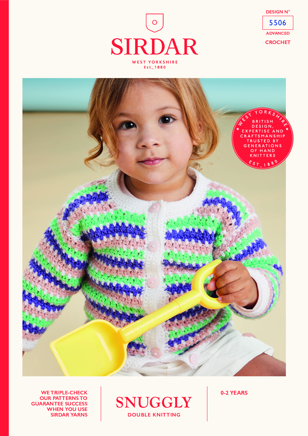 Seaside Ripples Cardigan in Sirdar Snuggly DK (5506)