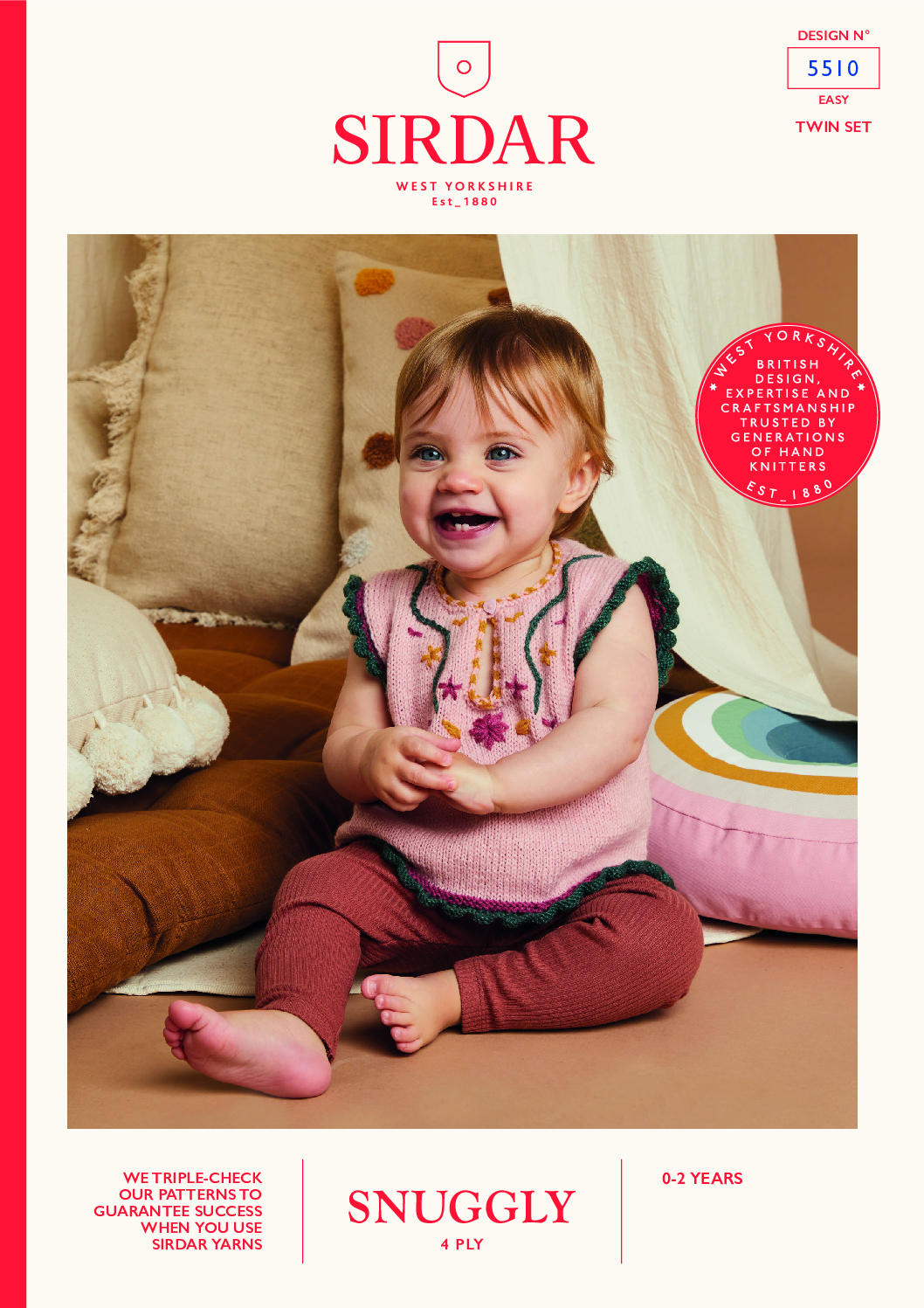 Flower Power Twinset in Sirdar Snuggly 4ply (5510)