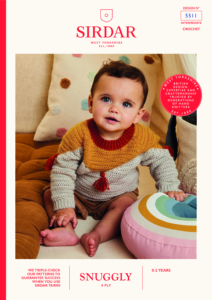 Tiny Tasselled Sweater in Sirdar Snuggly 4ply (5511)