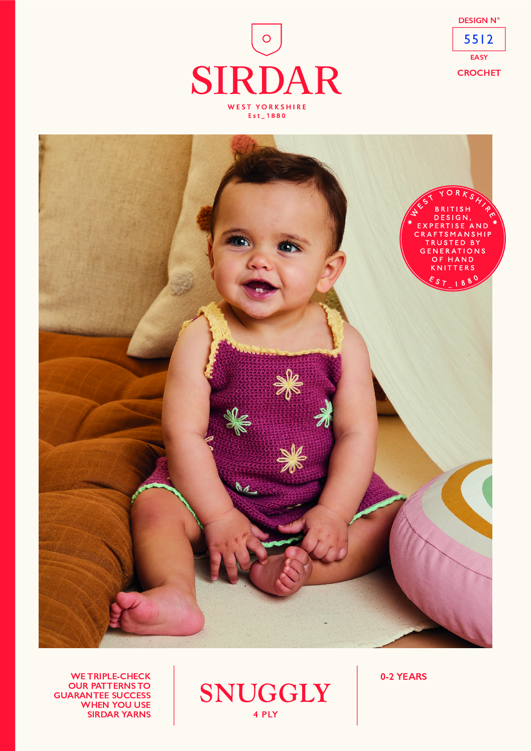 Lazy Daisy Dress in Sirdar Snuggly 4ply (5512)