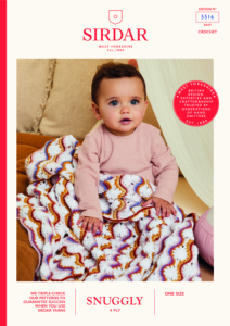 Flower Power Blanket in Sirdar Snuggly 4ply (5516)