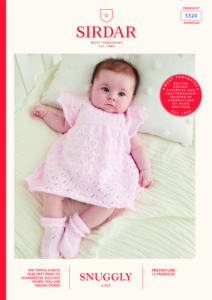 Lovely Little Lacy Dress in Sirdar Snuggly 3ply (5520)