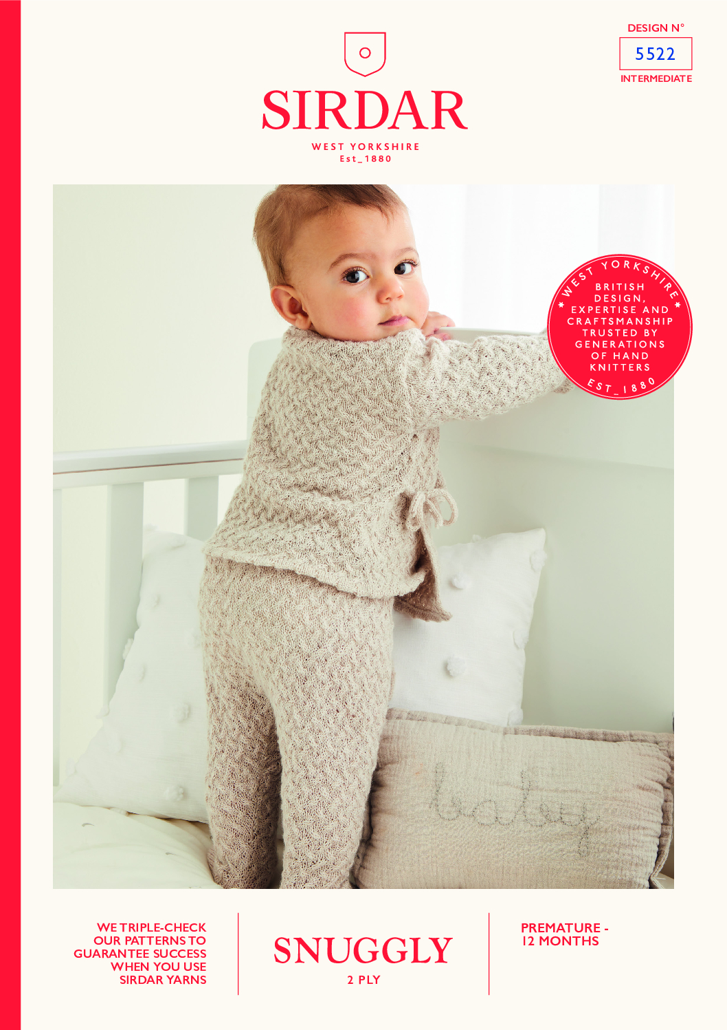 Tie-Side Top & Trouser Suit in Sirdar Snuggly 2ply (5522)