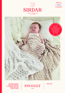 Pretty Picot Lacy Blanket in Sirdar Snuggly 2ply (5524)