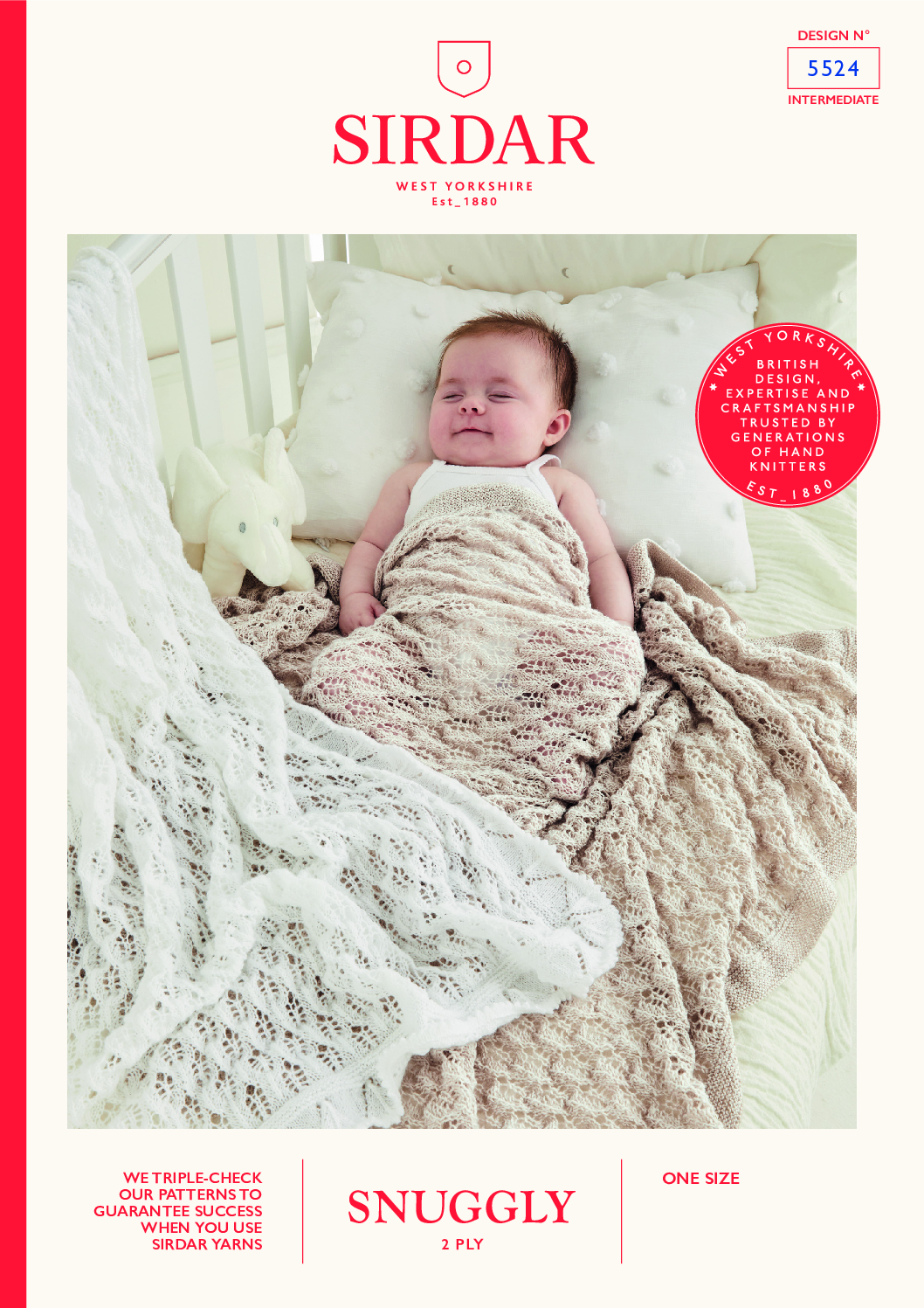 Pretty Picot Lacy Blanket in Sirdar Snuggly 2ply (5524)