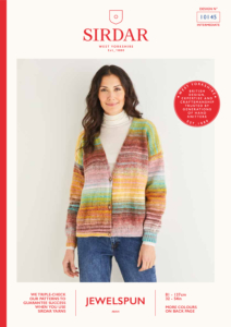 V Neck Cardigan in Sirdar Jewelspun Aran (10145)