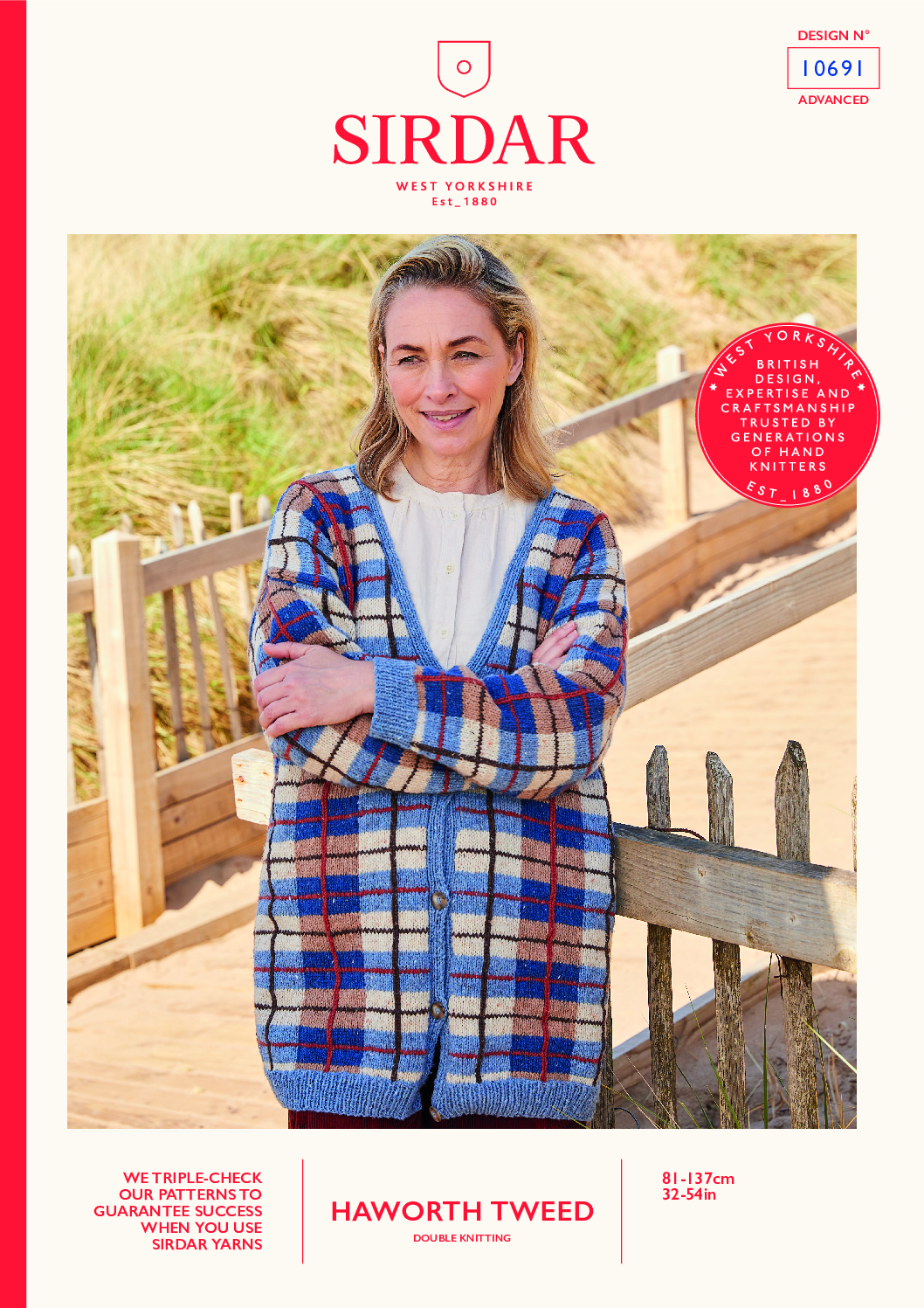 Country Mile Cardigan in Sirdar Haworth Tweed DK (10691)