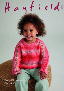 Flower Show Sweater in Hayfield Baby Blossom Chunky (5573)