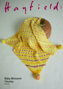 Petal Pom Pom Blanket in Hayfield Baby Blossom Chunky (5575)