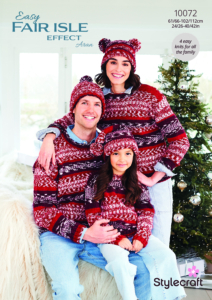 Stylecraft Sweater & Hat in Easy Fair Isle Effect Aran 10072